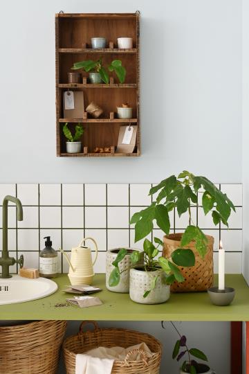 Ib Laursen Wandregal mit 4 Ablagen mit Fachteilern - Weingärtners Genusshandwerk