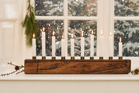 Ib Laursen Kerzenhalter Unika aus Holz für zehn Ø2,2cm Kerzen - Weingärtners Genusshandwerk