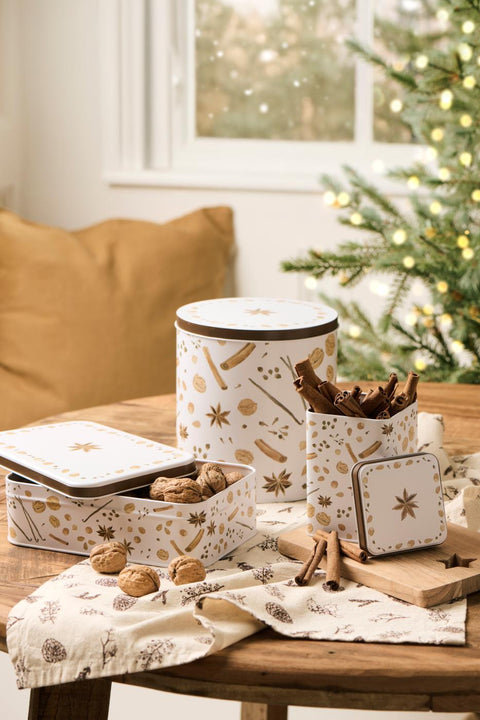 Ib Laursen Geschirrtuch Jolly natur | braune Zapfen und Zweige - Weingärtners Genusshandwerk