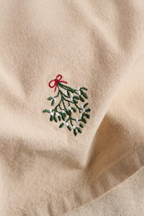 Ib Laursen Stoffserviette Mistelzweig leinenfarbig - Weingärtners Genusshandwerk