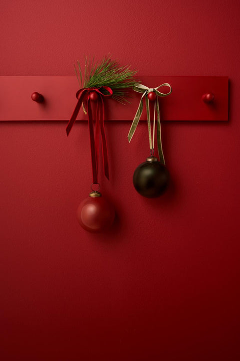 Ib Laursen Weihnachtskugel Baumschmuck rot Ø: 7,6 - Weingärtners Genusshandwerk