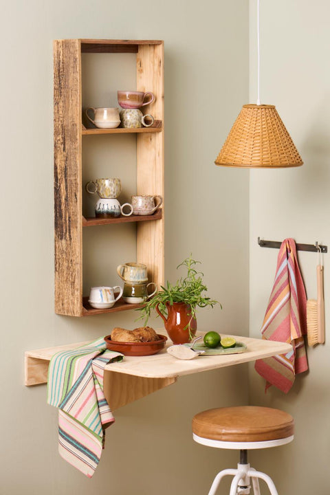 Ib Laursen Tasse mit Henkel Kalmar mehrfarbige Streifen - Weingärtners Genusshandwerk