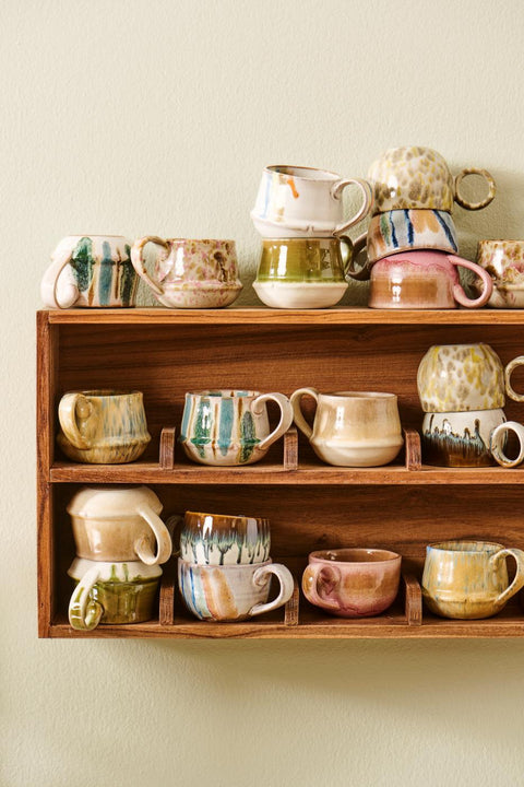 Ib Laursen Tasse mit Henkel Trosa blaue Struktur - Weingärtners Genusshandwerk