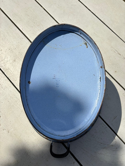 Alte Emaille Wanne Babyblau - Weingärtners Genusshandwerk