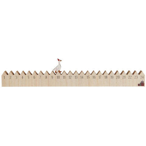 Ib Laursen Adventskalender 1-24 gehende Gans aus Holz - Weingärtners Genusshandwerk
