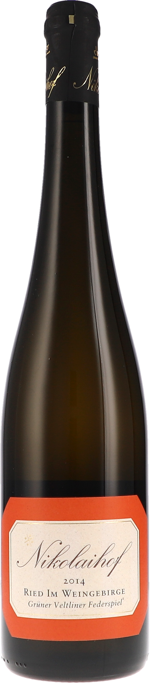 Weinflasche Nikolaihof Im Weingebirge, Grüner Veltliner Federspiel trocken BIO, Weißwein aus der Wachau