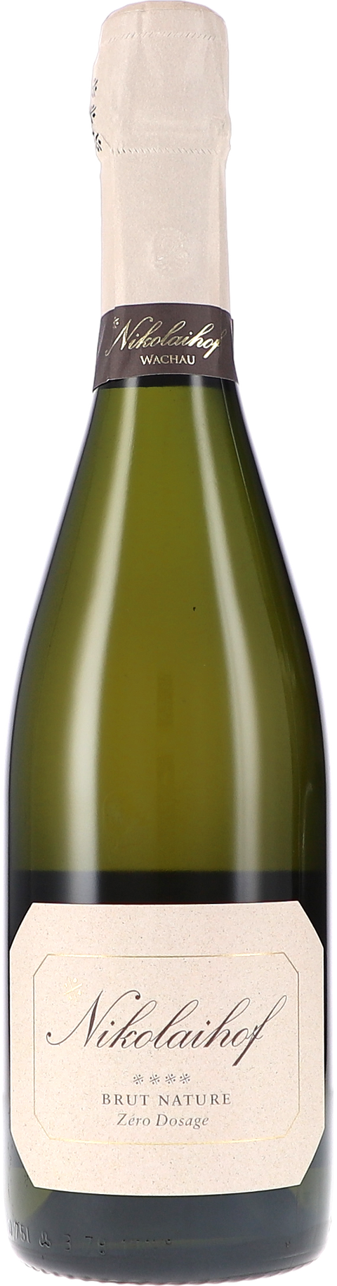 Weinflasche Nikolaihof Brut Nature, Zéro Dosage, Méthode traditionelle BIO, Weißwein aus der Wachau