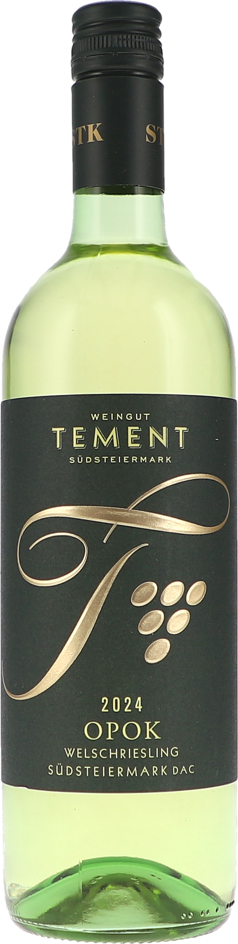 Weinflasche Tement Welschriesling Opok, Südsteiermark DAC BIO, Weißwein aus der Südsteiermark