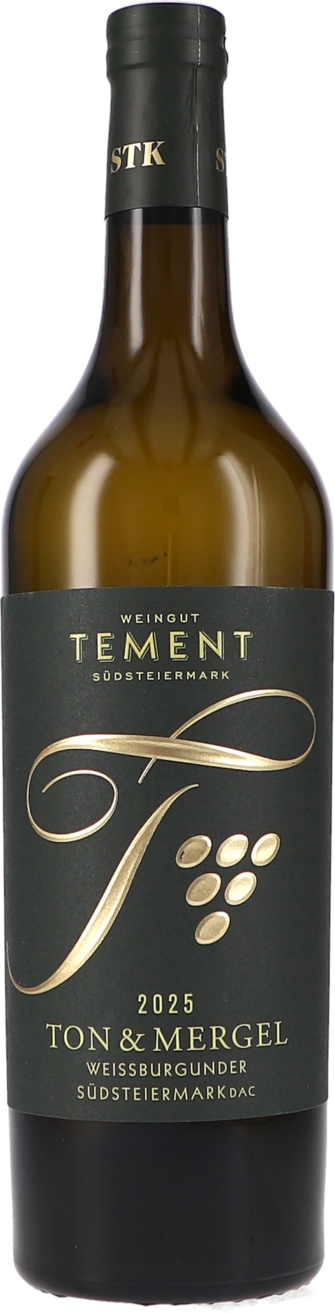 Weinflasche Tement Weissburgunder „Ton & Mergel“, Südsteiermark DAC BIO, Weißwein aus der Südsteiermark