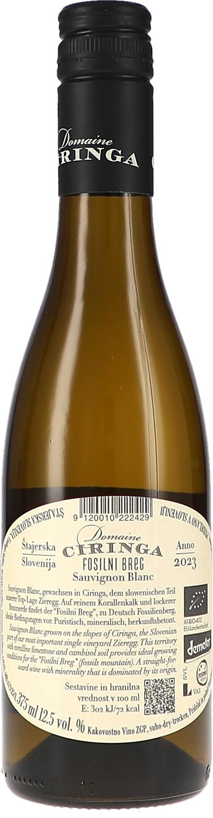 Tement Ciringa, Fosilni Breg 2023 0,375L BIO