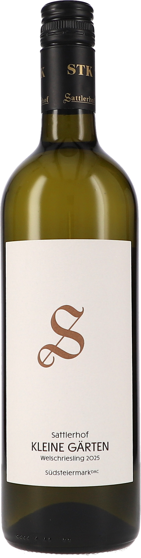 Weinflasche Sattlerhof Kleine Gärten Welschriesling DAC BIO, Weißwein aus der Südsteiermark