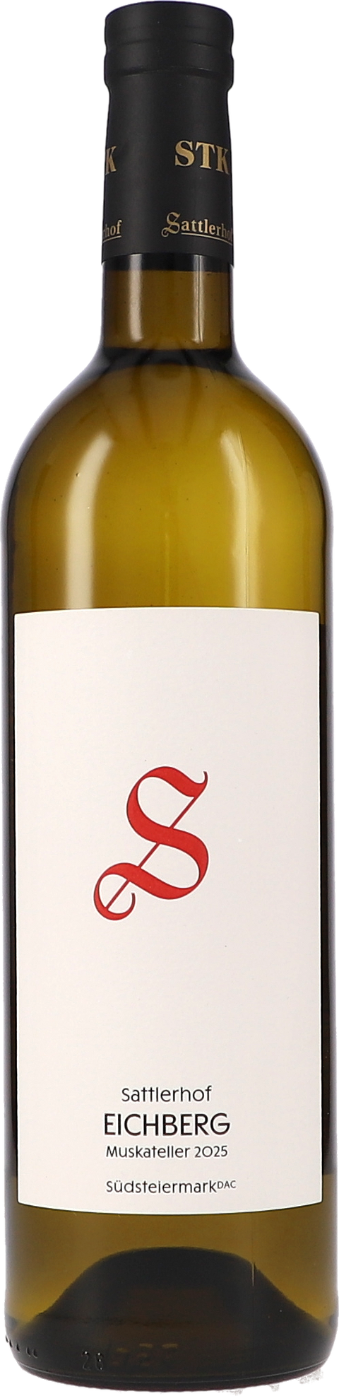 Weinflasche Sattlerhof Eichberg Muskateller DAC BIO, Weißwein aus der Südsteiermark