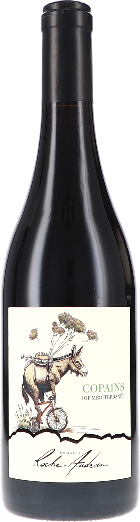 Weinflasche Roche-Audran Copains IGP Méditerranée BIO, Rotwein von der südlichen Rhône