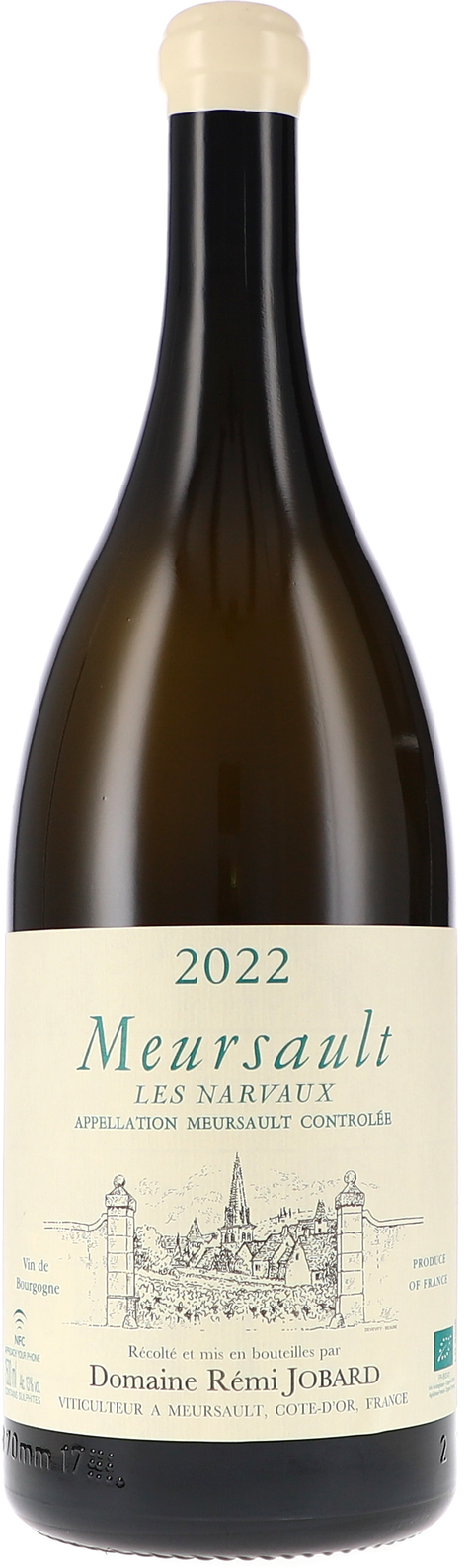 Weinflasche Rémi Jobard Meursault Les Narvaux AOC BIO, Weißwein aus Burgund