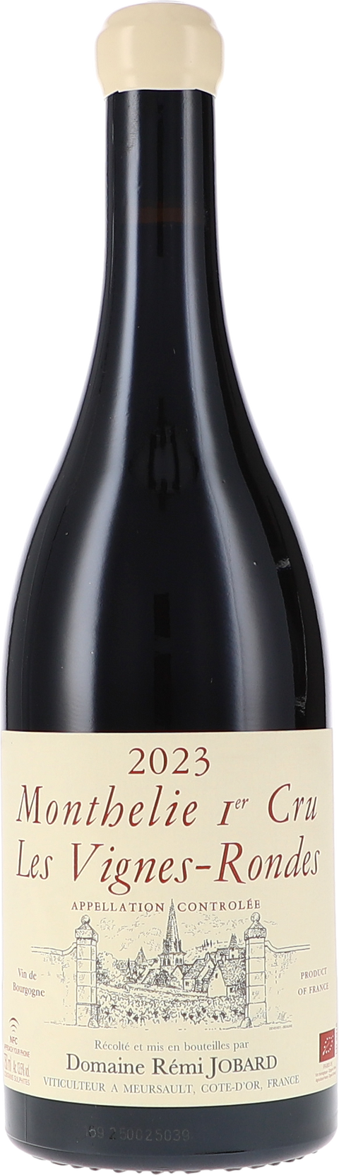 Weinflasche Rémi Jobard Monthelie 1er Cru Les Vignes-Rondes AOC BIO, Rotwein aus Burgund
