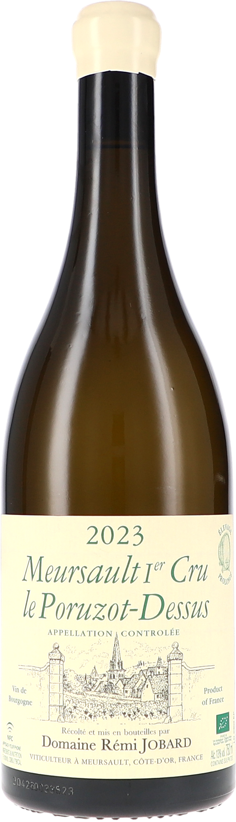 Rémi Jobard Meursault 1er Cru Le Poruzot-Dessus Élevage Prolongé AOC 2023 BIO