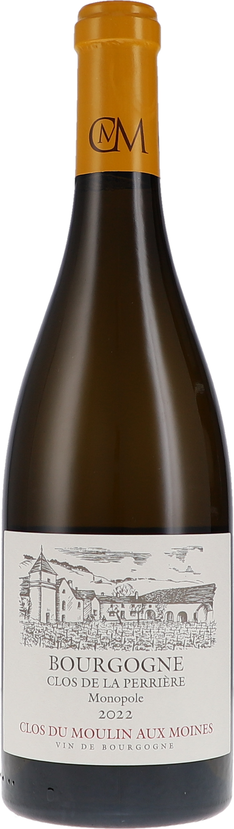 Weinflasche Clos du Moulin aux Moines Bourgogne „Clos de la Perrière“ Blanc, Monopole AOP BIO, Weißwein aus Burgund