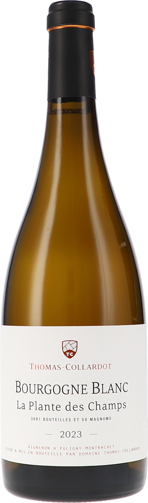 Weinflasche Thomas-Collardot Bourgogne blanc „La Plante des Champs“ AOC BIO, Weißwein aus Burgund