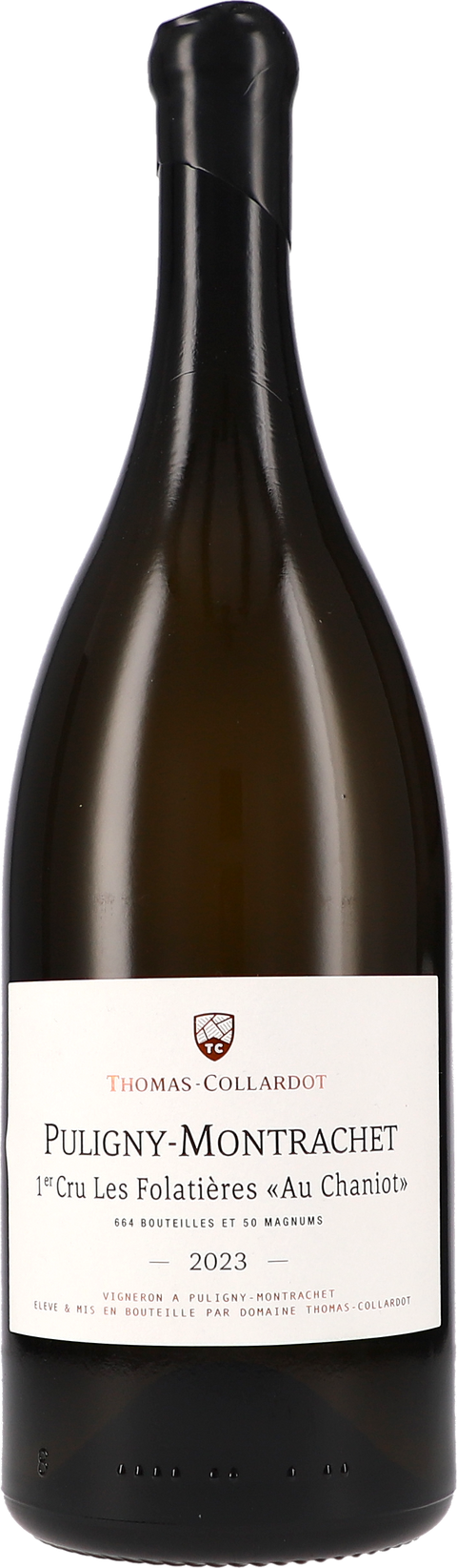 Weinflasche Thomas-Collardot Puligny-Montrachet 1er Cru Les Folatières „Au Chaniot“ AOC BIO, Weißwein aus Burgund
