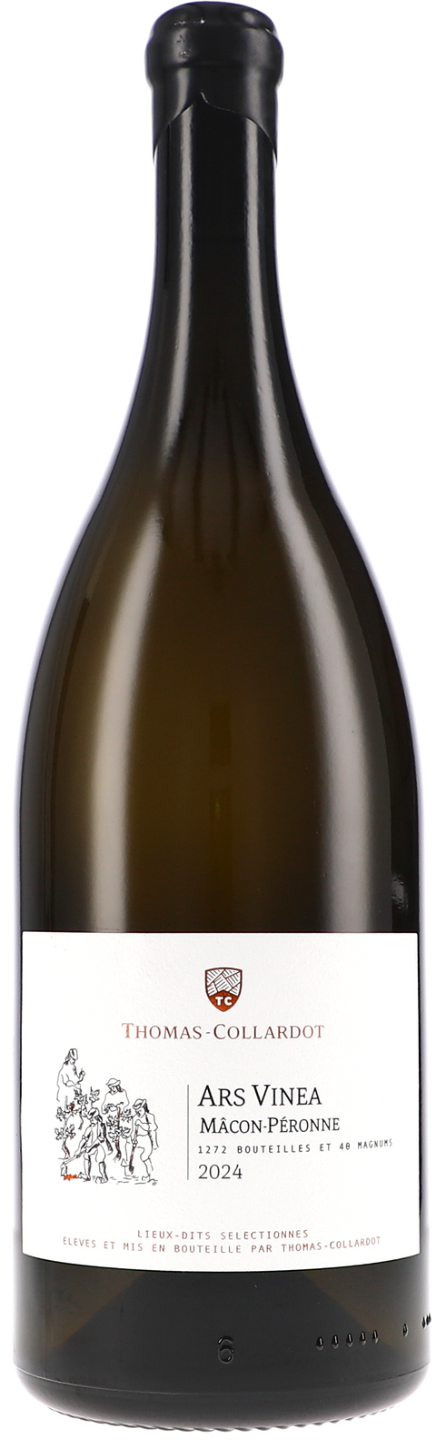 Weinflasche Thomas-Collardot Mâcon-Péronne Ars Vinea blanc AOC BIO, Weißwein aus Burgund
