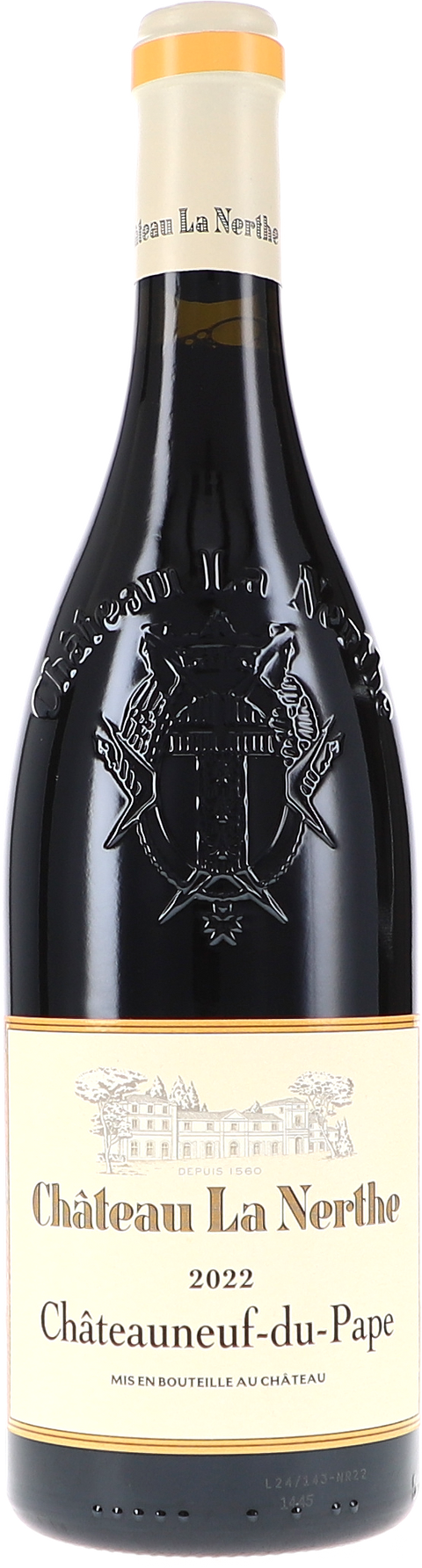 Weinflasche La Nerthe Châteauneuf-du-Pape Rouge AOC BIO, Rotwein von der südlichen Rhône