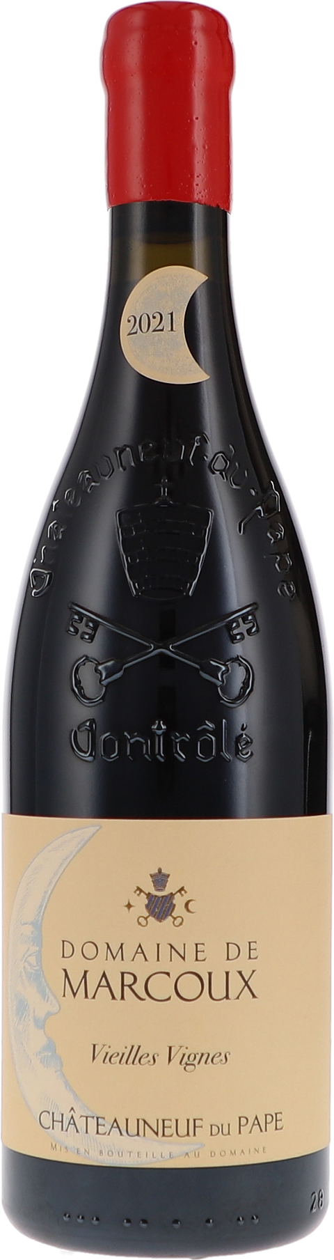 Weinflasche Marcoux Châteauneuf-du-Pape, Vieilles Vignes AOC BIO, Rotwein von der südlichen Rhône