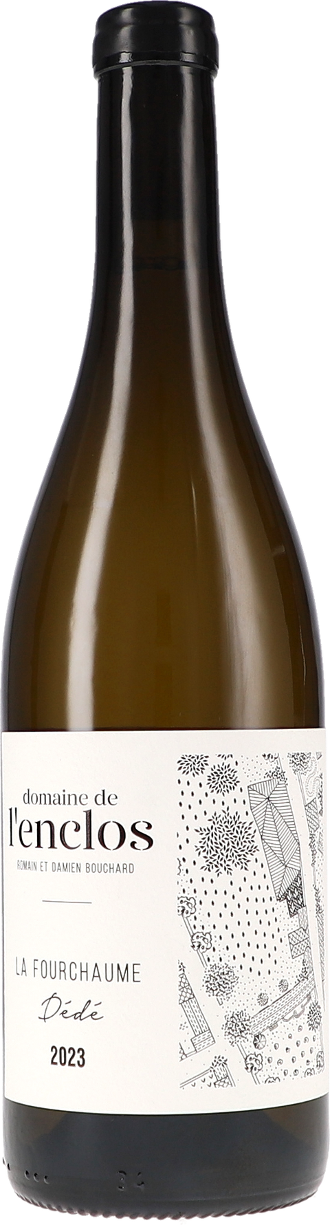 Weinflasche de l'Enclos Chablis 1er Cru La Fourchaume „Dédé“ AOC BIO, Weißwein aus Burgund