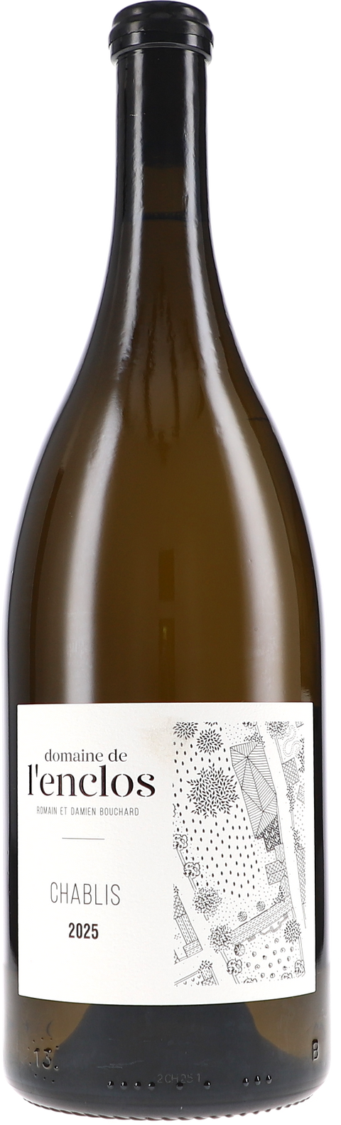 Weinflasche de l'Enclos Chablis AOC BIO, Weißwein aus Burgund