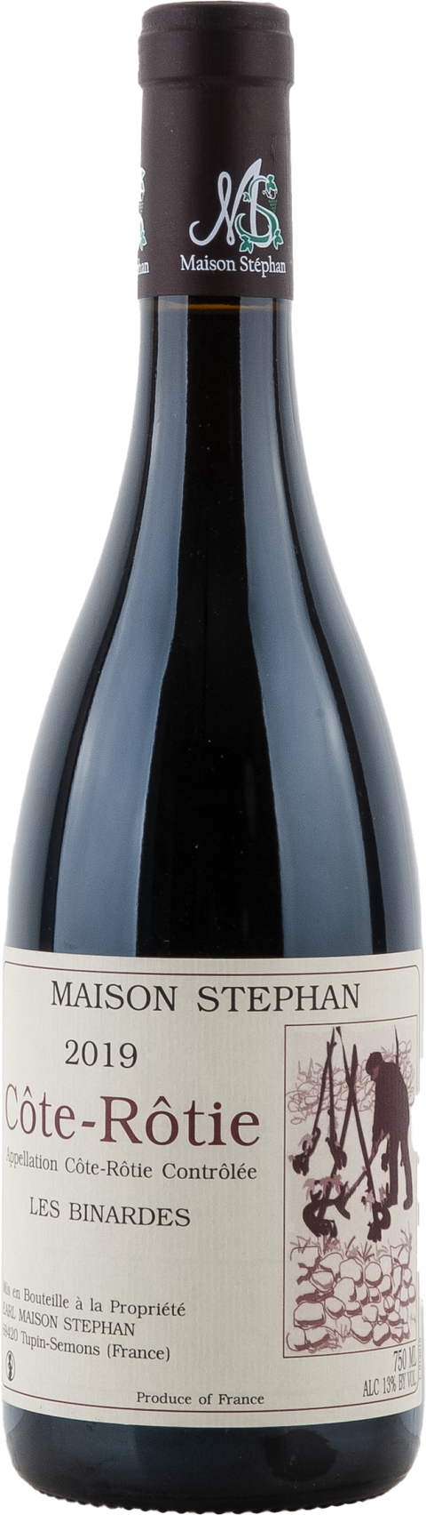 Weinflasche Maison Stephan Côte Rôtie „Les Binardes“ AOC, Rotwein von der nördlichen Rhône