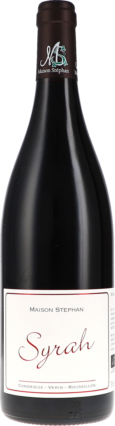 Weinflasche Maison Stephan Syrah VdF BIO, Rotwein von der nördlichen Rhône