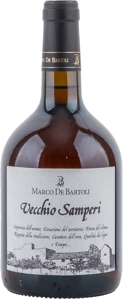 Weinflasche Marco de Bartoli Vecchio Samperi, Weißwein aus Sizilien