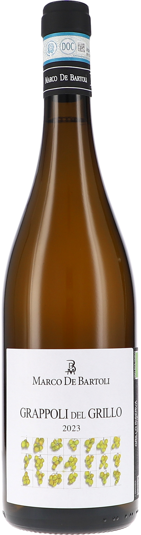Weinflasche Marco de Bartoli Grappoli del Grillo, Sicilia Grillo DOC BIO, Weißwein aus Sizilien
