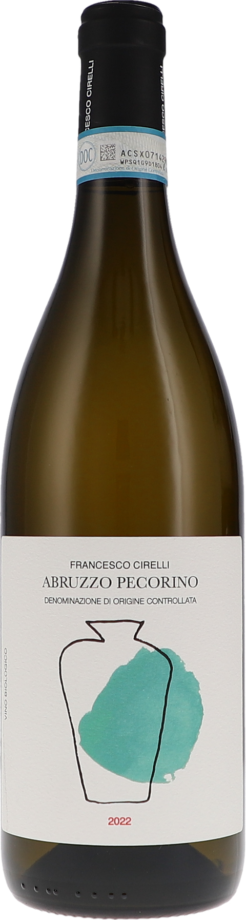 Weinflasche Cirelli Abruzzo Pecorino DOC Amphora BIO, Weißwein aus den Abruzzen