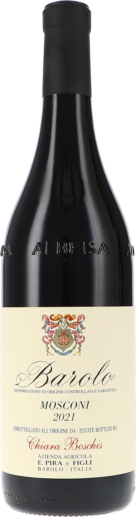 Weinflasche Chiara Boschis, E.Pira & Figli Barolo Mosconi DOCG BIO, Rotwein aus dem Piemont