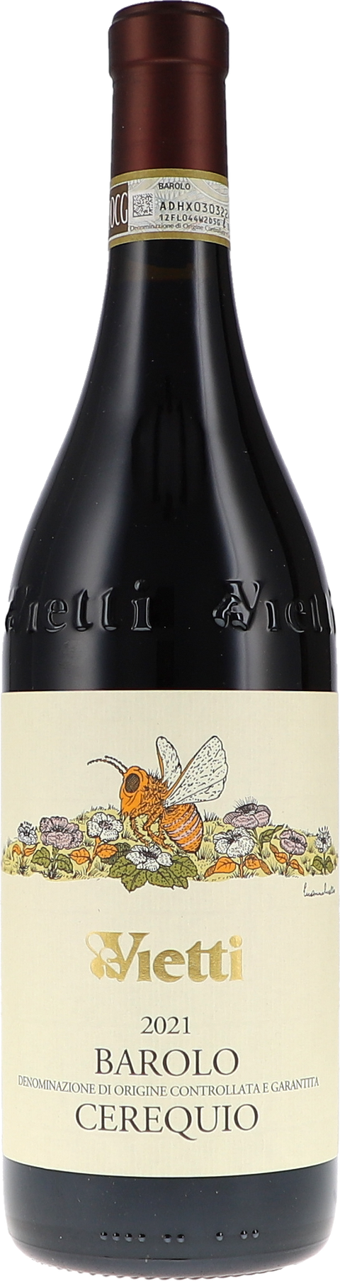Weinflasche Vietti Barolo DOCG Cerequio, Rotwein aus dem Piemont