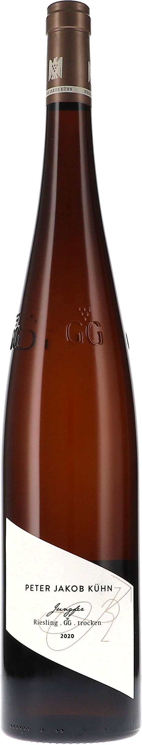 Weinflasche Peter Jakob Kühn Riesling Jungfer Grosses Gewächs BIO, Weißwein aus dem Rheingau