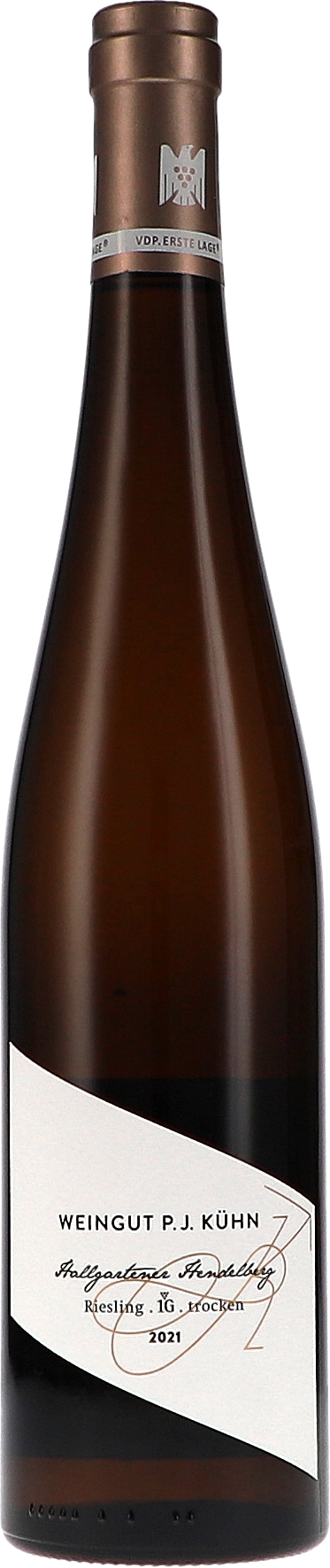 Weinflasche Peter Jakob Kühn Riesling Hallgartener Hendelberg 1G Erste Lage BIO, Weißwein aus dem Rheingau