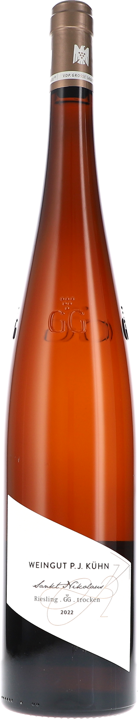 Weinflasche Peter Jakob Kühn Riesling Sankt Nikolaus Grosses Gewächs BIO, Weißwein aus dem Rheingau