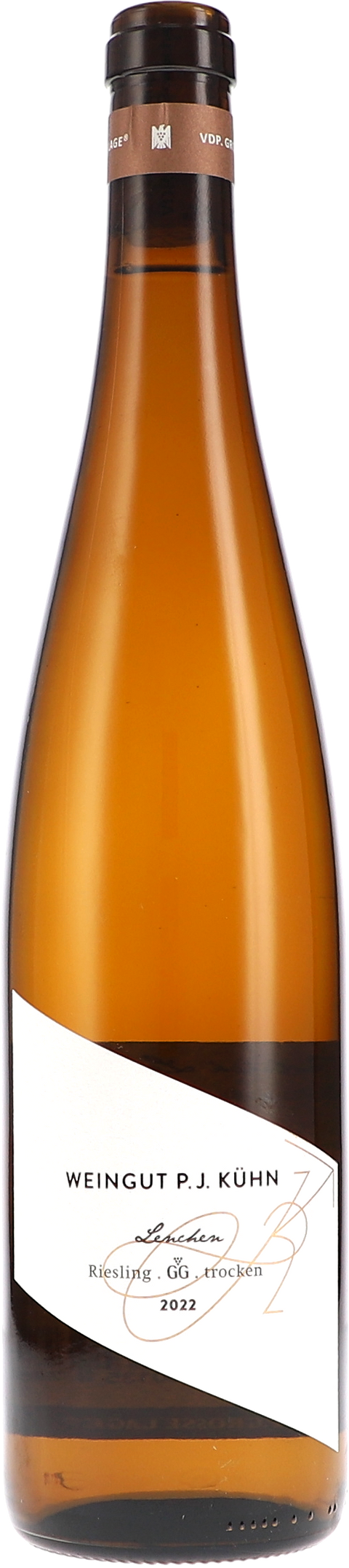 Weinflasche Peter Jakob Kühn Riesling Lenchen Grosses Gewächs BIO, Weißwein aus dem Rheingau