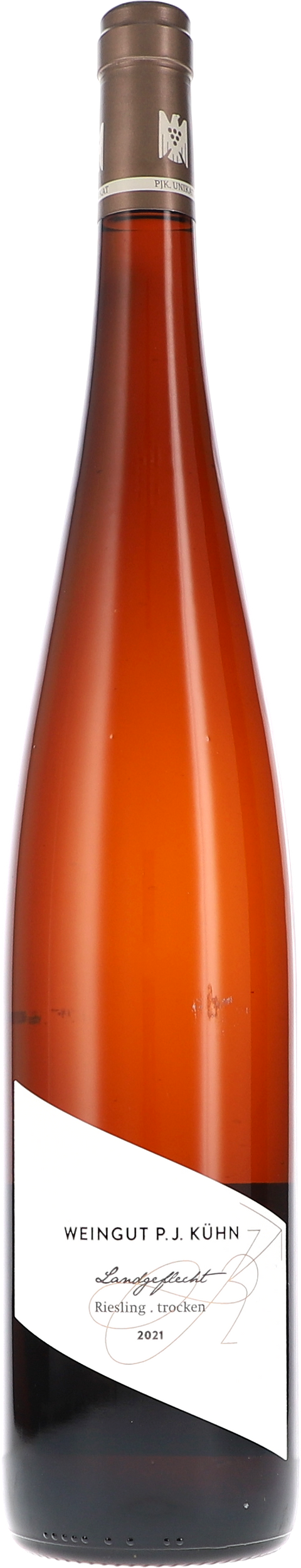 Weinflasche Peter Jakob Kühn Riesling Landgeflecht PJK.Unikat BIO, Weißwein aus dem Rheingau