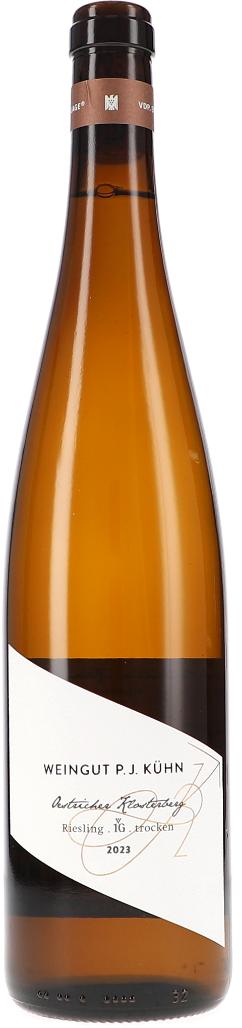 Weinflasche Peter Jakob Kühn Riesling Oestricher Klosterberg 1G Erste Lage BIO, Weißwein aus dem Rheingau