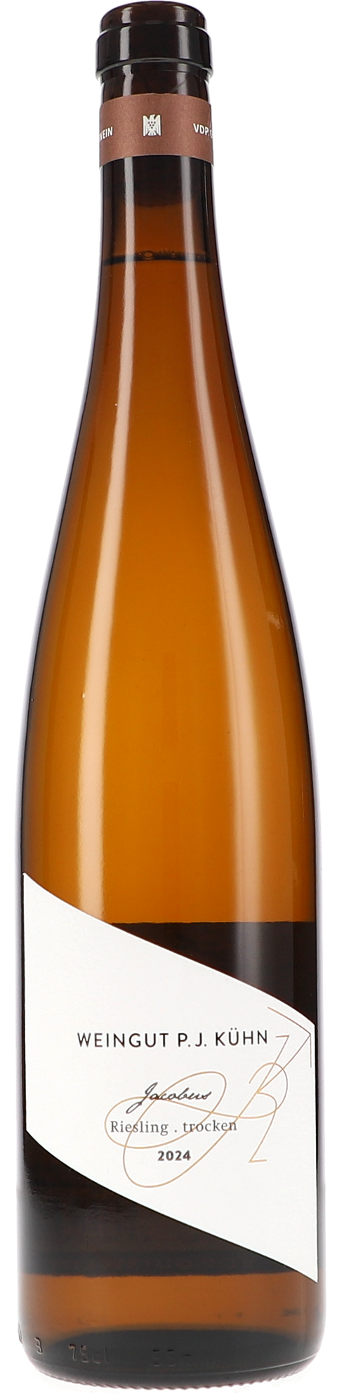 Weinflasche Peter Jakob Kühn Riesling Jacobus trocken BIO, Weißwein aus dem Rheingau