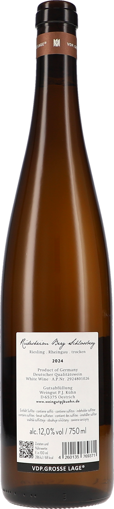 Peter Jakob Kühn Riesling Berg Schlossberg Grosses Gewächs 2024