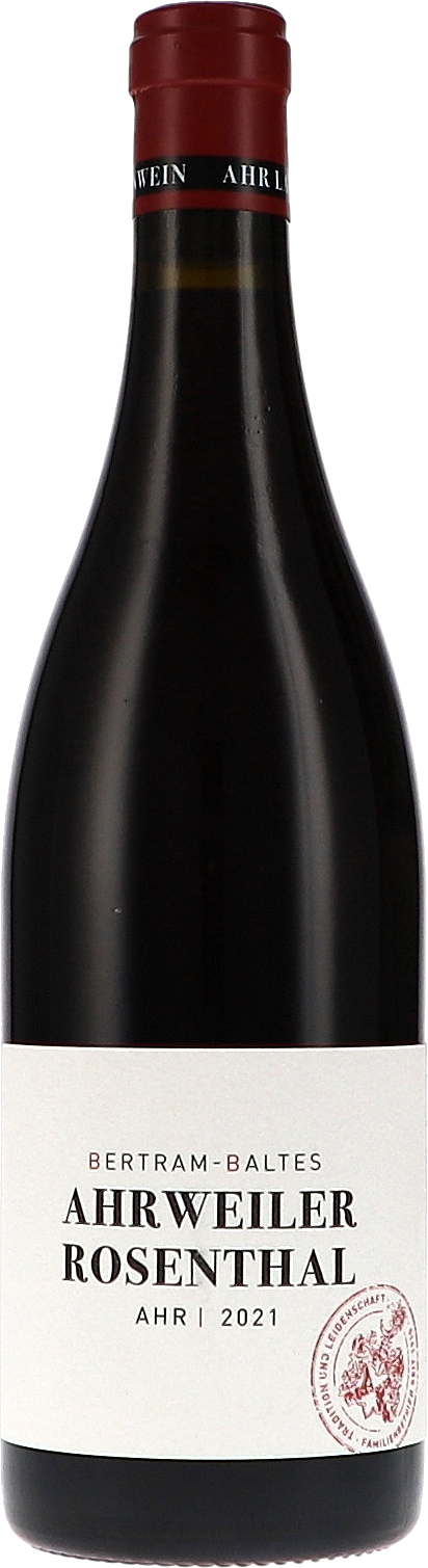 Weinflasche Bertram-Baltes Ahrweiler Rosenthal, Rotwein von der Ahr