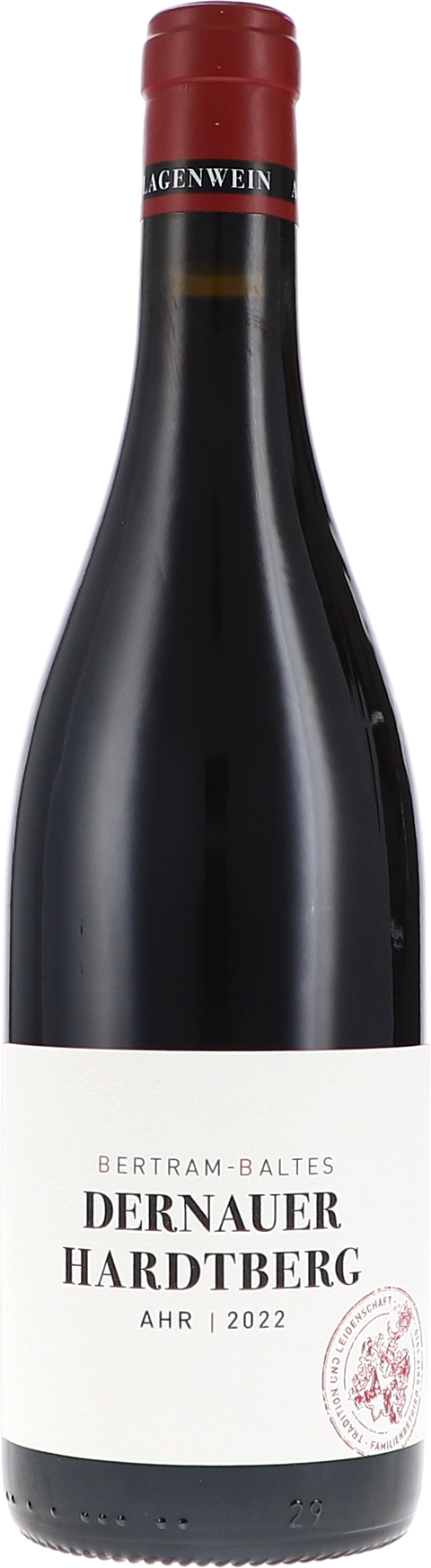 Weinflasche Bertram-Baltes Dernauer Hardtberg BIO, Rotwein von der Ahr