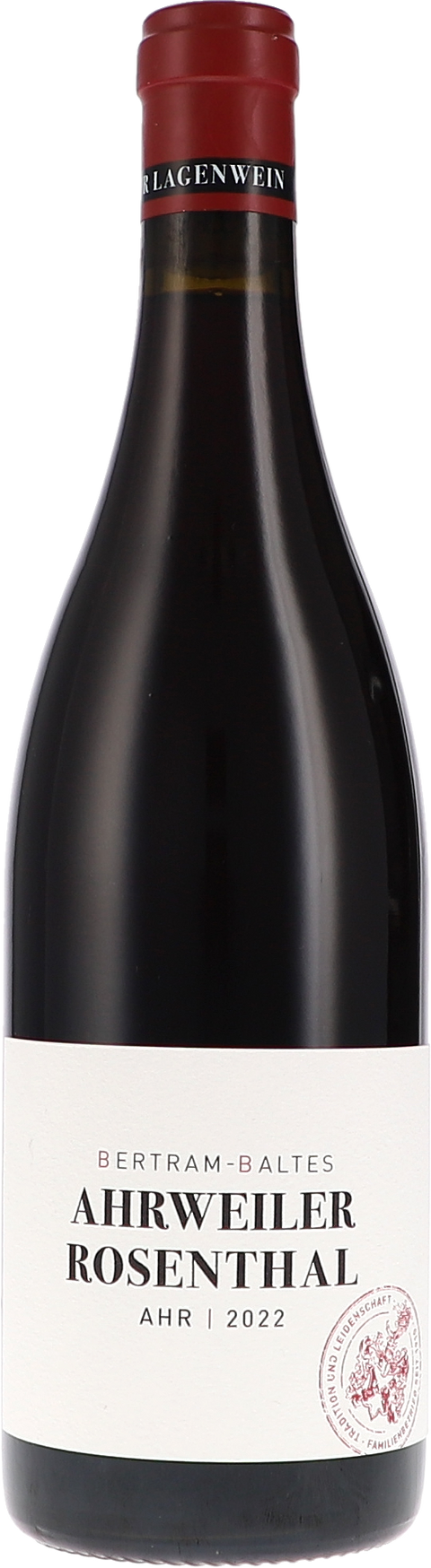 Weinflasche Bertram-Baltes Ahrweiler Rosenthal BIO, Rotwein von der Ahr