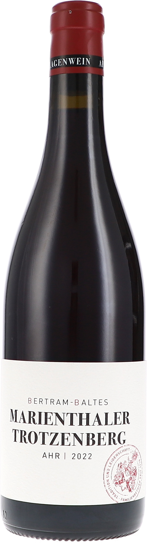 Weinflasche Bertram-Baltes Marienthaler Trotzenberg BIO, Rotwein von der Ahr