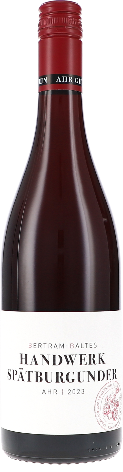 Weinflasche Bertram-Baltes Handwerk Spätburgunder, Rotwein von der Ahr