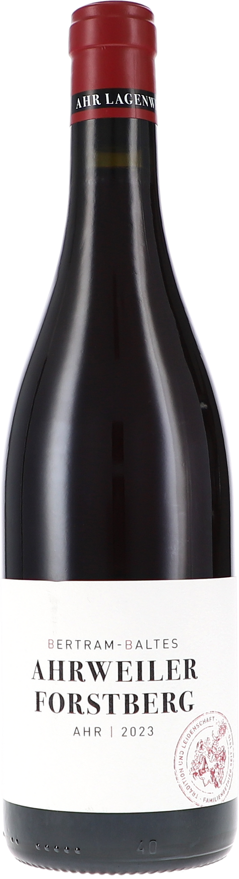 Weinflasche Bertram-Baltes Ahrweiler Forstberg BIO, Rotwein von der Ahr