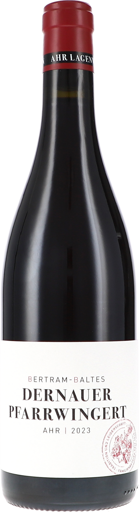 Weinflasche Bertram-Baltes Dernauer Pfarrwingert, Rotwein von der Ahr